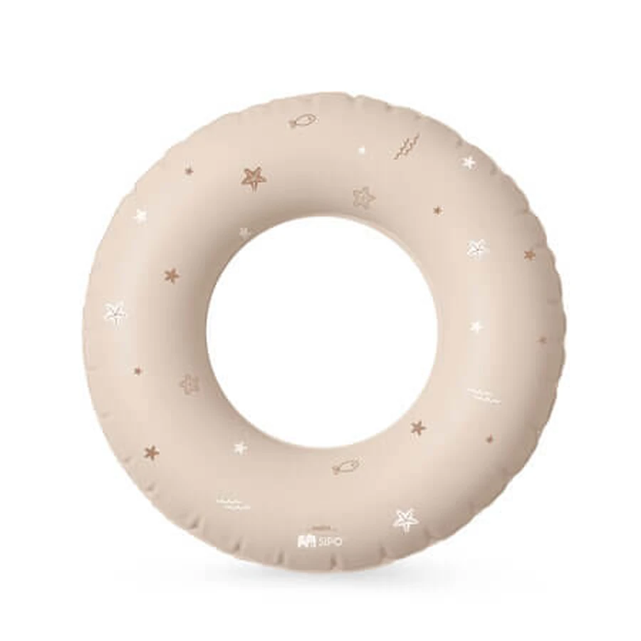 Opblaasbare zwemring voor kinderen, 50 cm, beige, leeftijd 3–6 jaar, Sipo