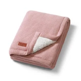 Couverture pour bébé en coton avec doublure en polaire, rose, Babybio