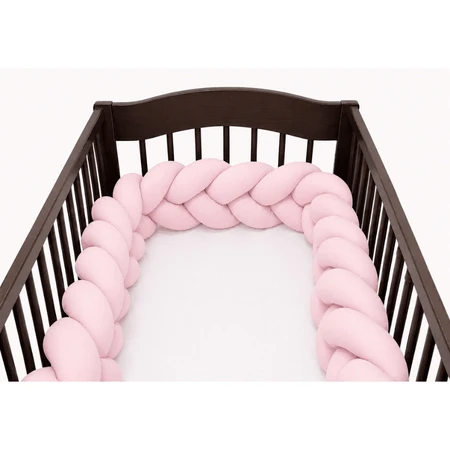 Braided Crib Bumper, 240 cm, Pink, Mc Ana