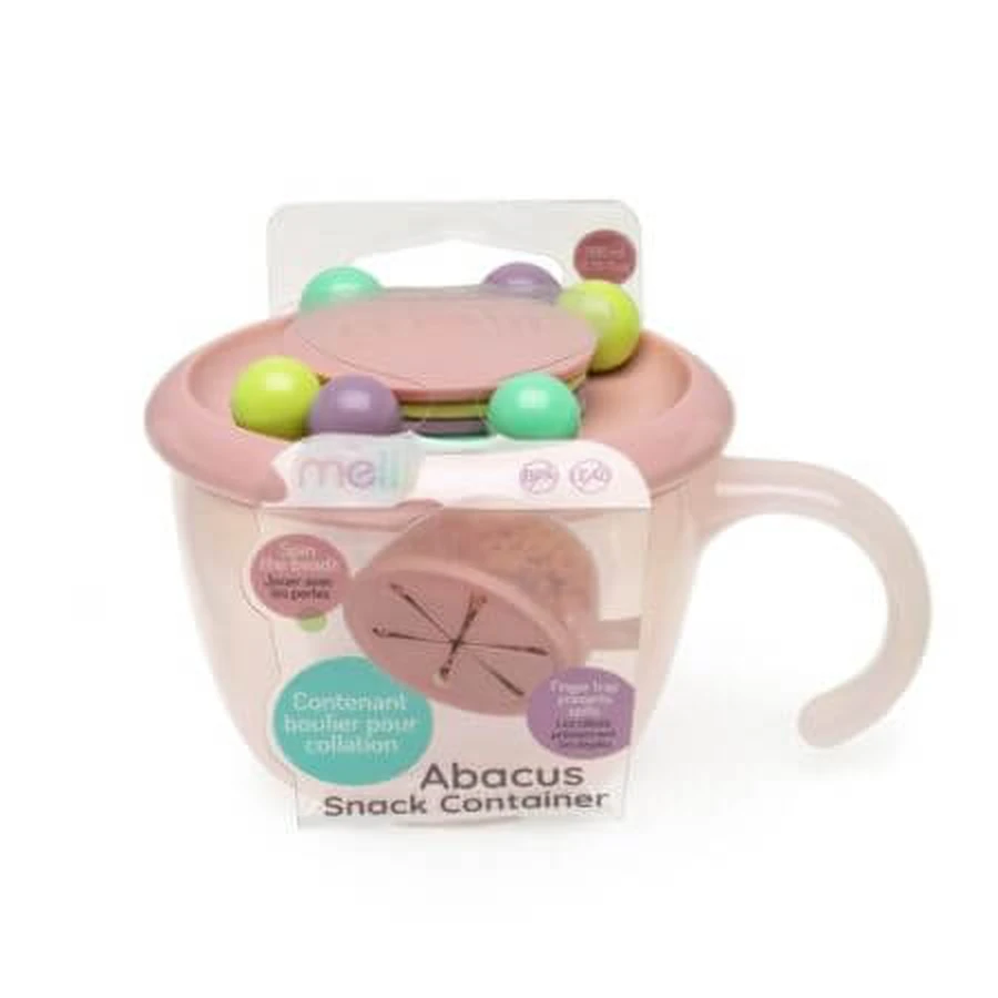 Abacus Food Container, Pink, 1 piece, Melii