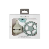 Ultra Light Pacifier Set 0–6 Months + Pacifier Holder + Teething Ring 3 Months+, Green, Tommee Tippee