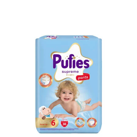 Supreme Pull-Ups, Size 6, 15+ kg, 30-pack, Pufies
