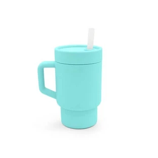 Silikonbecher für Kinder, blau, 290 ml, Melii