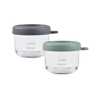 Set of 2 Food Containers, Mineral/Sage Green, 2x150 ml, Beaba
