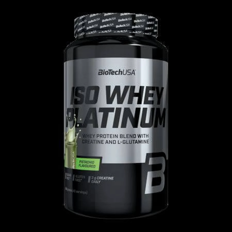 Iso Whey Platinum Proteinpulver, Pistazie, 908 g, BioTechUSA