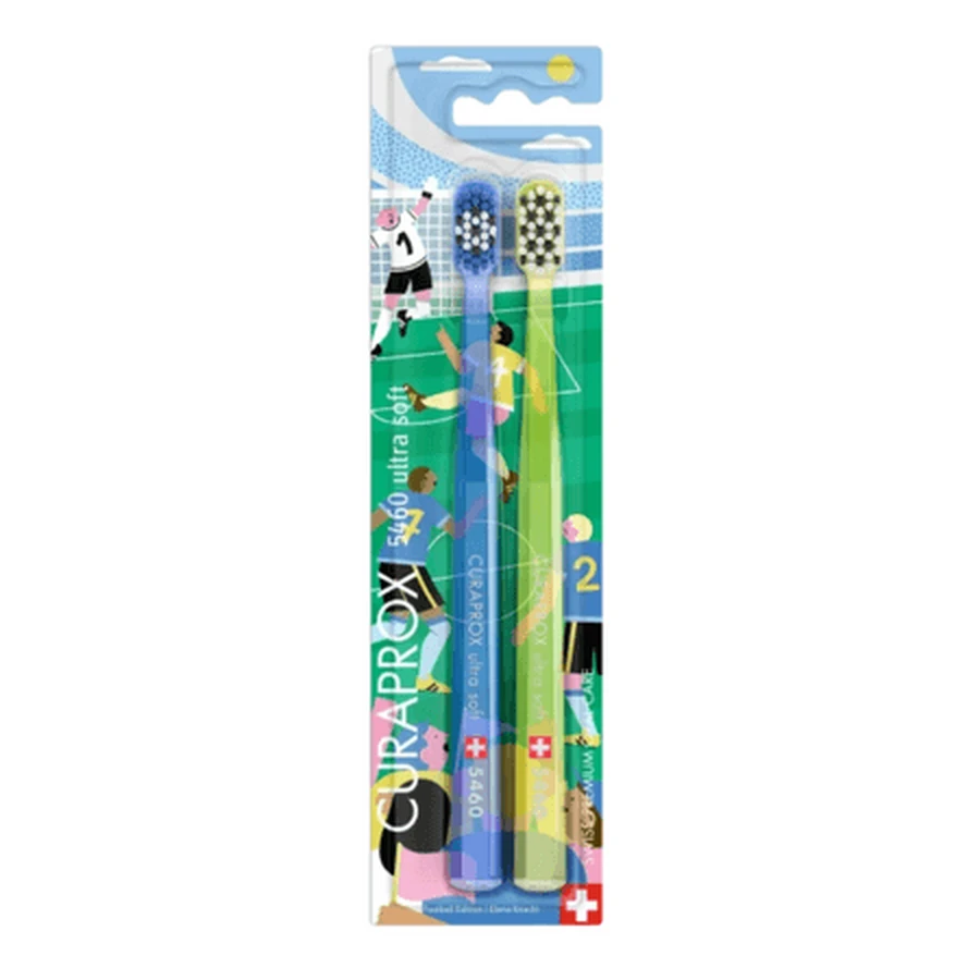 Set of 2 Toothbrushes, Ultra Soft Special Edition Football 2026, Curaprox