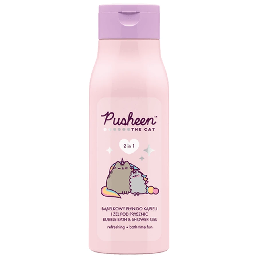 Douchegel en badschuim, verfrissend, 400 ml, Pusheen
