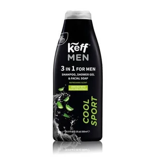 Cool Sport : gel douche, shampoing et nettoyant visage 3-en-1, 500 ml, Keff Men