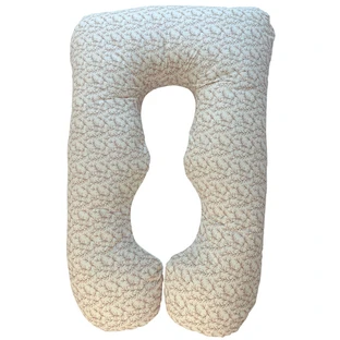 Almohada para embarazadas 3 en 1 de Maxim, beige con estampado, Twindeco