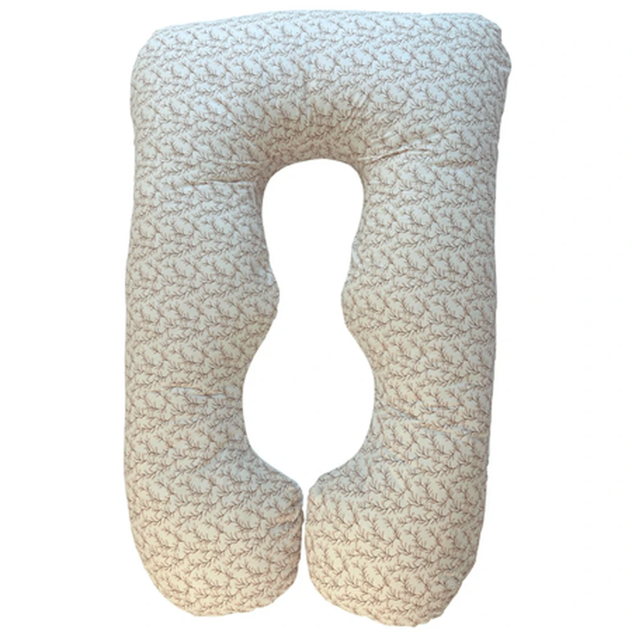Almohada para embarazadas 3 en 1 de Maxim, beige con estampado, Twindeco