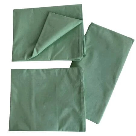 Organic Cotton Bedding Set, 120 x 60 cm, Mint, 3-Piece Set, Twindeco