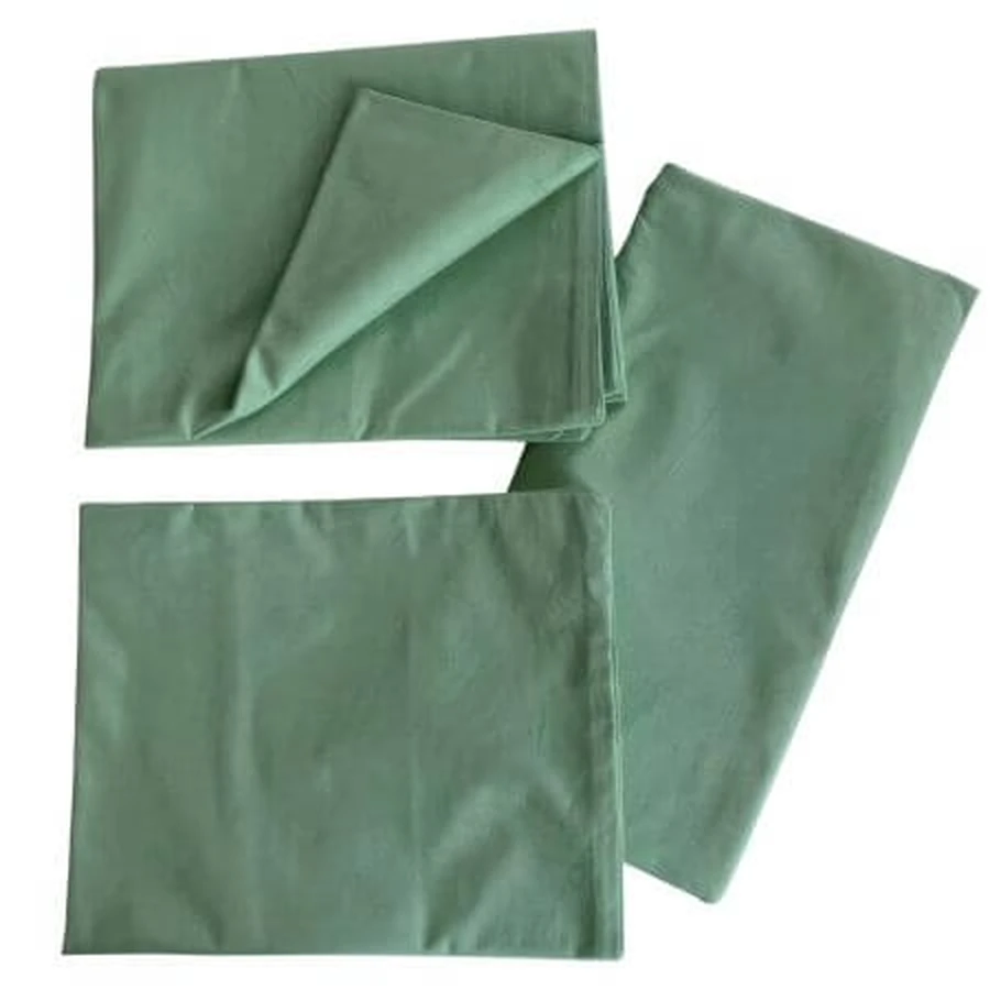 Organic Cotton Bedding Set, 120 x 60 cm, Mint, 3-Piece Set, Twindeco