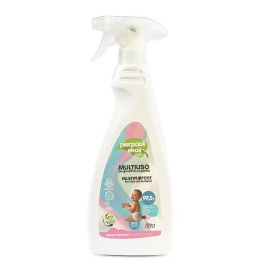 Geurloze, milieuvriendelijke, multifunctionele reinigingsoplossing voor speelgoed en oppervlakken, 500 ml, Pierpaoli Ekos Baby