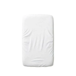 Drap-housse 2-en-1 en coton double épaisseur avec élastique, doublure imperméable, 50 x 90 cm, blanc, Twindeco