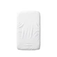 2-in-1 Double-Layered Cotton Fitted Sheet with Elastic, Waterproof Lining, 50x90 cm, White, Twindeco