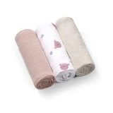 Crepon Muslin Diapers, 70x70 cm, Purple, 3-Pack, Babyono