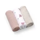 Scutece creponate din muselina, 70x70 cm, Purple, 3 bucati, Babyono