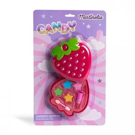 Strawberry-Shaped Makeup Palette, Candy, Ages 3 and Up, Martinelia