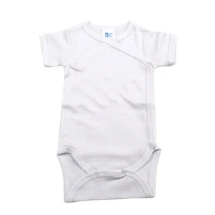 Kurzärmeliger Body aus Baumwolle mit Rippstrick, weiß, 12–18 Monate, Baltic Bebe