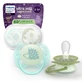 Lot de tétines Avent Ultra Soft phosphorescentes, vert, 0 à 6 mois, SCF094/01, lot de 2, Philips