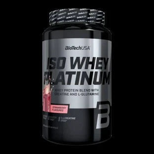 Iso Whey Platinum Proteinpulver, Erdbeere, 908 g, BioTechUSA