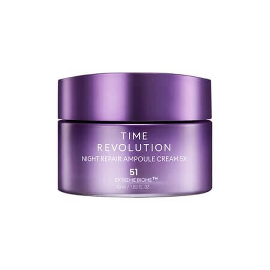 Time Revolution Night Repair Ampoule 5X, crema facial reafirmante, 50 ml, Missha