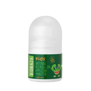 Desodorante natural en roll-on para niños, Applechu Monster, 30 ml, Biobaza Kids