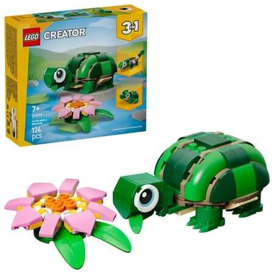 Schildpad met waterlelie, vanaf 7 jaar, 31377, 124 onderdelen, Lego Creator 3-in-1