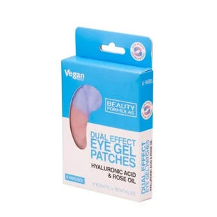 Augen-Gel-Pads mit Doppelte Wirkung, Hyaluronsäure und Rosenöl, 6 Paar, Beauty Formulas