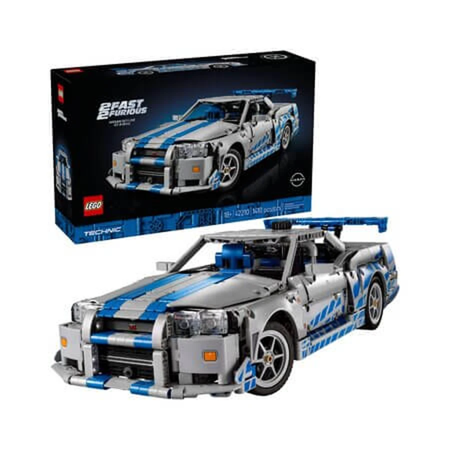 Nissan Skyline GT-R (R34) uit „Faster, Angrier“, vanaf 18 jaar, 42.210, 1.410 onderdelen, Lego Technic