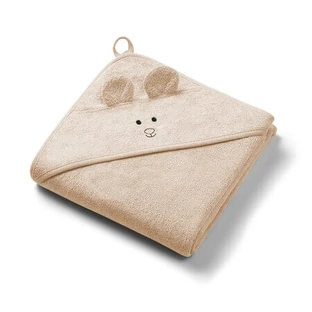 Serviette de bain en bambou avec capuche, 100 x 100 cm, marron, à partir de 0 mois, Babyono