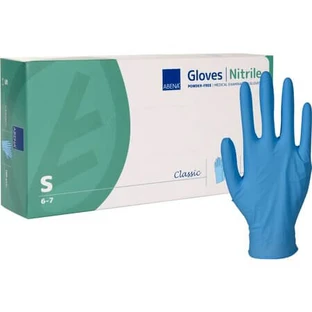 Unpowdered Nitrile Examination Gloves, Size S, Blue, 100 pieces, Abena