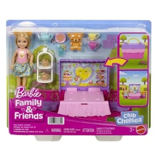Barbie Family and Friends-pop, Chelsea's Club Surprise Tea Party, vanaf 3 jaar, Mattel