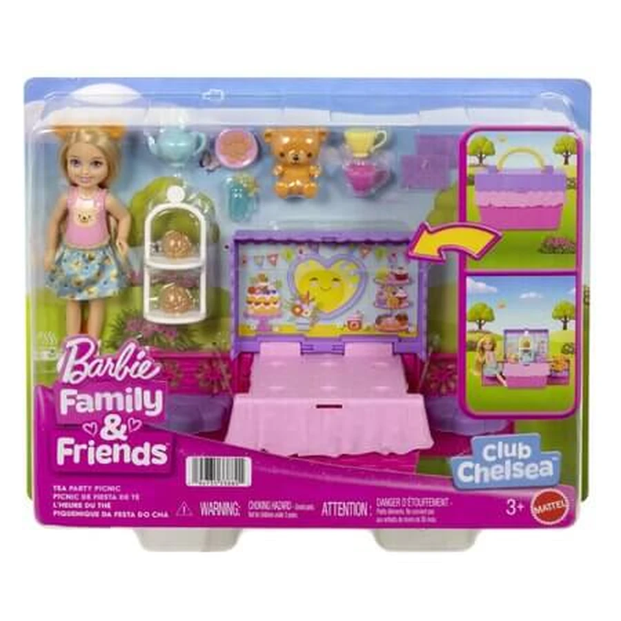 Barbie Family and Friends-pop, Chelsea's Club Surprise Tea Party, vanaf 3 jaar, Mattel