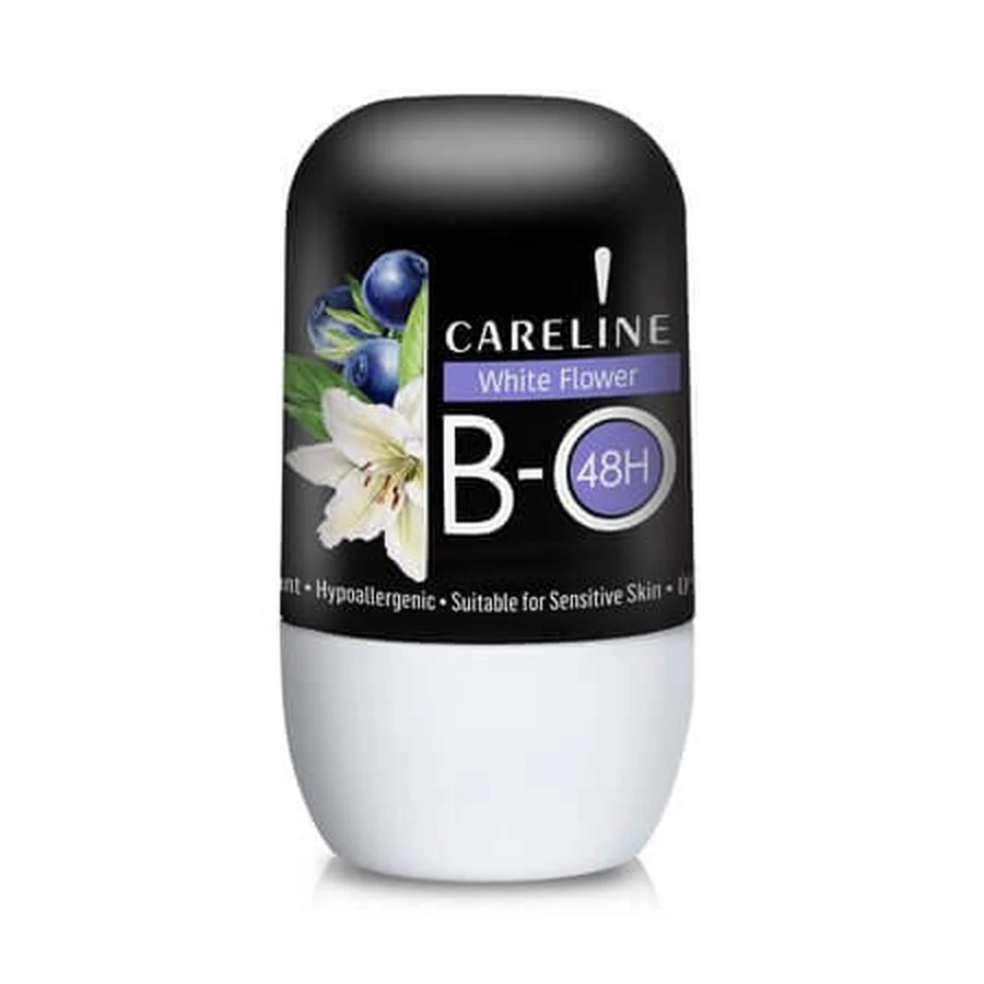 White Flower Roll-On Antiperspirant Deodorant, 75 ml, Careline