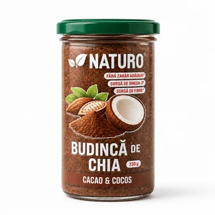 Pudding au chia et au cacao, 230 g, Naturo