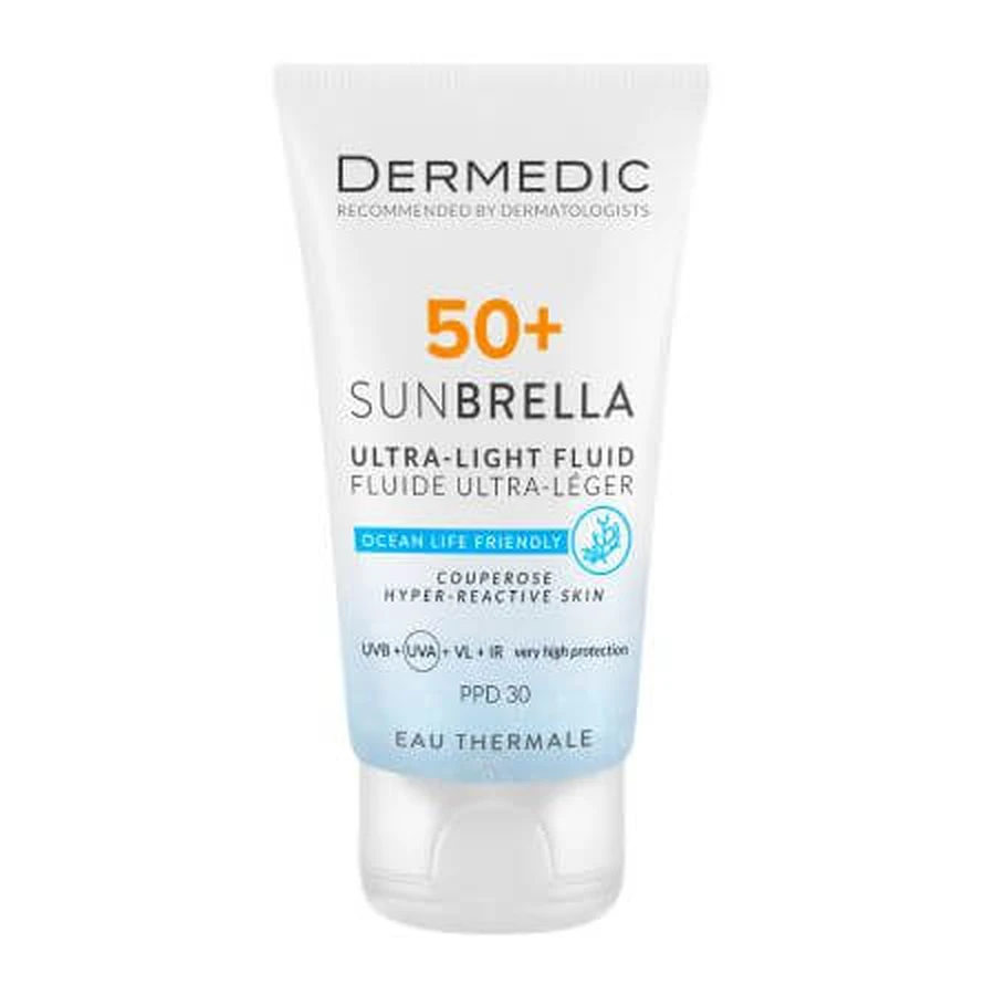 SunBrella SPF 50+ Fluid für zu Couperose neigende und hyperreaktive Haut, 40 ml, Dermedic