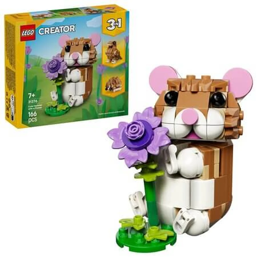 Schattige hamster met een bloem, vanaf 7 jaar, 31376, 166 onderdelen, Lego Creator 3-in-1