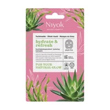Mascarilla facial en tela hidratante y refrescante, 10 ml, Niyok