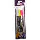 Set of Round-Tip Chalk Markers, White, Yellow, Pink, 3-Pack, Strigo