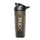 Botella con agitador, negra, 600 ml, Nupo