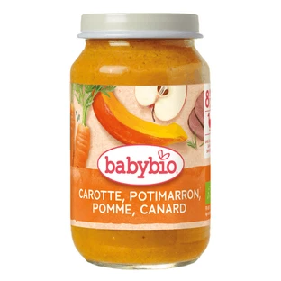 Püree aus Möhren, Kürbis, Äpfeln und Entenfleisch, 200 g, Babybio