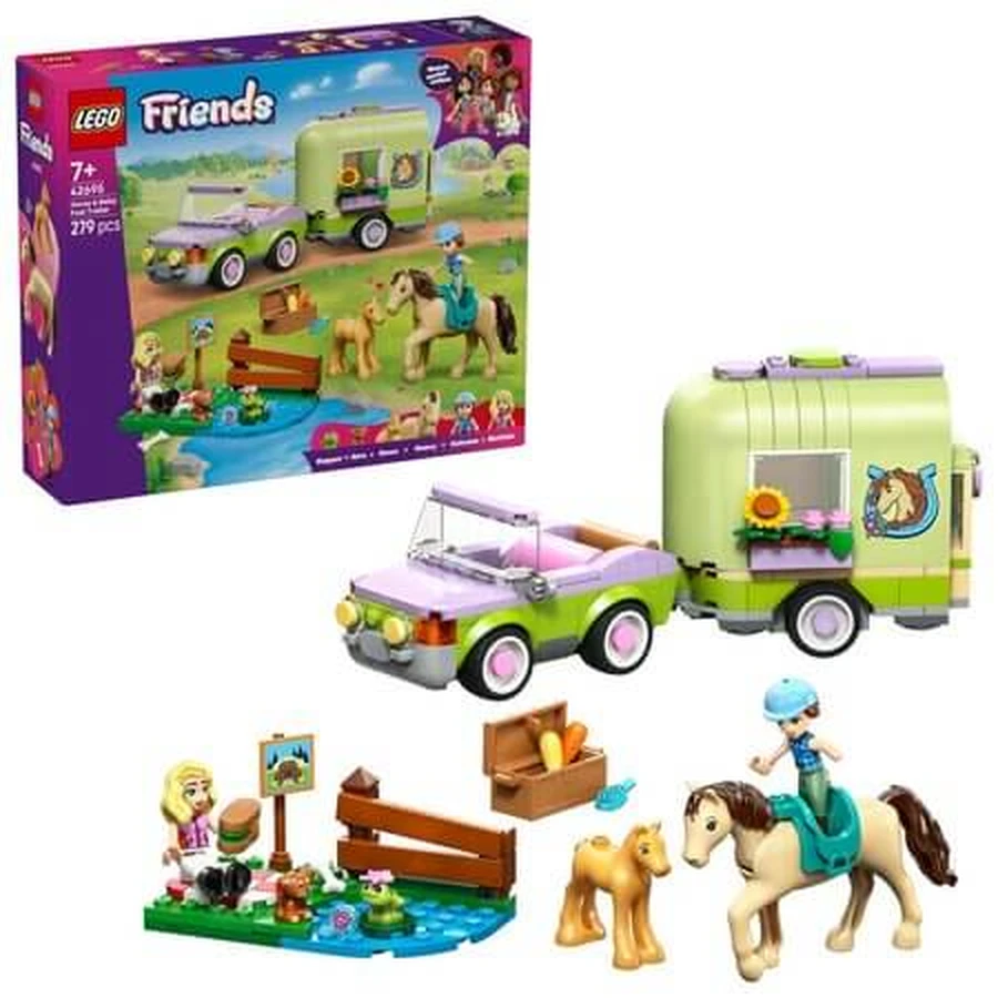 Horse and Foal Trailer, Ages 7+, 42695, 279 pieces, Lego Friends