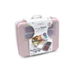 Lunchbox met twee vakken en bento-bestek, roze, paars, grijs, Melii