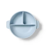 Silicone Plate with Suction Cup and Lid, Blue, 6 months+, Babyono