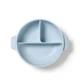 Assiette en silicone avec ventouse et couvercle, bleue, à partir de 6 mois, Babyono