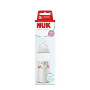 First Choice temperaturgeregelte Flasche mit XL-Flow-Silikonsauger, ab 6 Monaten, 360 ml, Nuk