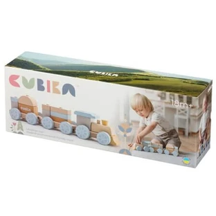 Jouet en bois, « Le train express », à partir de 18 mois, Cubika