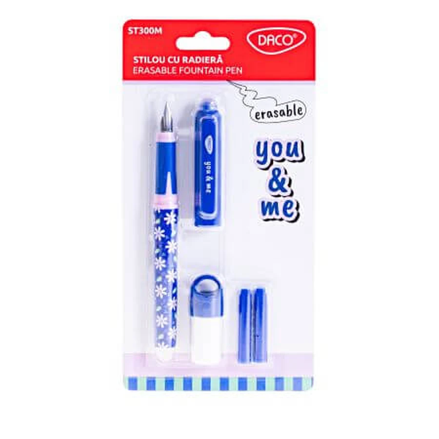 Stylo « You & Me » avec gomme, violet, Daco