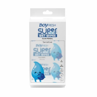 Toallitas húmedas, Super Mini blancas, 8 paquetes de 8 toallitas cada uno, Doyfresh